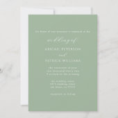 Invitation Mint Green Classic Minimal Mariage (Devant)
