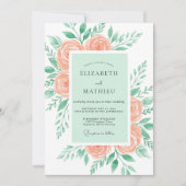 Invitation Mint Green Effervescent Spring Wedding (Devant)
