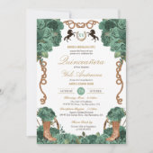 Invitation Mint Green Floral Ouest Charro Ranch Quinceanera (Devant)
