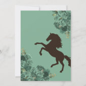 Invitation Mint Green Floral Ouest Charro Ranch Quinceanera (Dos)