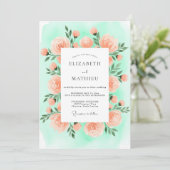 Invitation Mint Green Marvelous Spring Wedding (Debout devant)