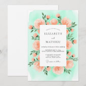 Invitation Mint Green Marvelous Spring Wedding (Devant / Derrière)