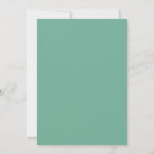 Invitation Mint Green Minimaliste Adulte Anniversaire (Dos)