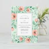 Invitation Mint Green Picturesque Spring Wedding (Debout devant)