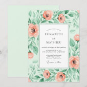Invitation Mint Green Picturesque Spring Wedding (Devant / Derrière)