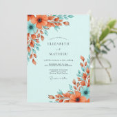 Invitation Mint Green Radiant Spring Wedding (Debout devant)