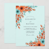 Invitation Mint Green Radiant Spring Wedding (Devant / Derrière)