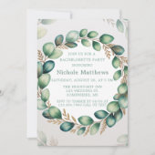 Invitation Mint Green & Sage Eucalyptus Bachelorte Party (Devant)