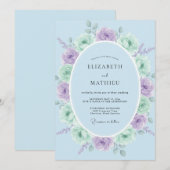 Invitation Mint Green Serene Springtime Wedding (Devant / Derrière)