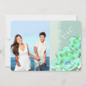 Invitation Mint Green Succulent Mariage moderne (Dos)