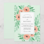 Invitation Mint Green Sumptuous Spring Wedding (Devant / Derrière)