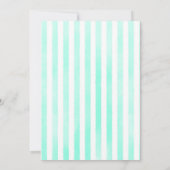 Invitation Mint Green Watercolor Stripe Christmas Party       (Dos)