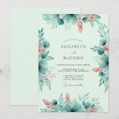 Invitation Mint Green Whimsical Spring Wedding (Devant / Derrière)