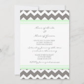 Invitation Mint Grey Chevron (Devant)