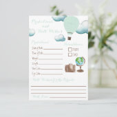 Invitation Mint Hot Air Balloon Prédictions & Bien Weux Inv (Debout devant)