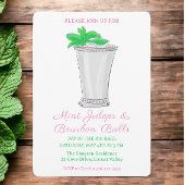Invitation Mint Julep Bourbon Balls Horse Race Derby Day