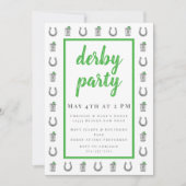 Invitation Mint Julep & Horseshoe Border Derby Preppy Race (Devant)