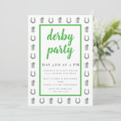Invitation Mint Julep & Horseshoe Border Derby Preppy Race (Debout devant)