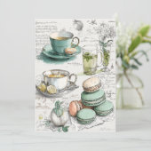 Invitation Mint & Macarons | Minty Fresh (Debout devant)
