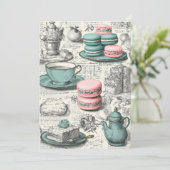 Invitation Mint & Macarons | Pastel Delight (Debout devant)