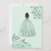 Invitation Mint or Floral Princess Butterfly Sweet 16 (Dos)