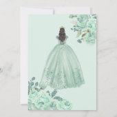 Invitation Mint or Floral Princess Butterfly Sweet 16 (Dos)