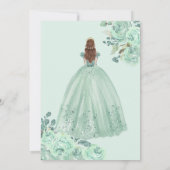 Invitation Mint or Floral Princess Butterfly Sweet 16 (Dos)