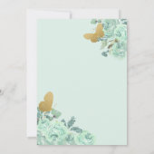 Invitation Mint Or Floral Tiara Butterfly Sweet 16 (Dos)