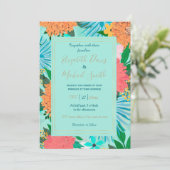 Invitation Mint pastel Floral (Debout devant)