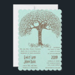 Invitation Mint Rustic Romantic Inséparable arbre Tourbillonn<br><div class="desc">Mint Rustic Romantic Inséparable arbre Tourbillonnant</div>