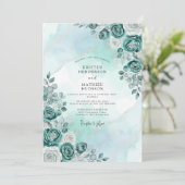 Invitation Mint Serene Winter Wedding (Debout devant)