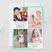 Invitation Mint Teal She Did It Graduation Announcment Party (Dos)