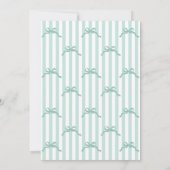 Invitation Mint To Be Bow Stripes Bridal Shower (Dos)