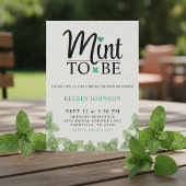 Invitation Mint to Be Mint Leaf Bridal Shower