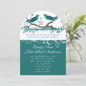 Invitation Mint Turquoise Romantique Rustique Mariage Insépar (Debout devant)