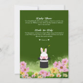Invitation Mint Un Bunny Magique Casquette Jardin en Trick Ba (Dos)