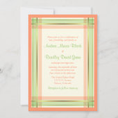 Invitation Mint Vert Coral rose Plat (Devant)