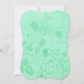 Invitation Mint Vert minimaliste Verdure Victorienne Élégant (Dos)