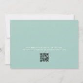Invitation Mint vert violet romantique QR Code Enregistrer la (Dos)