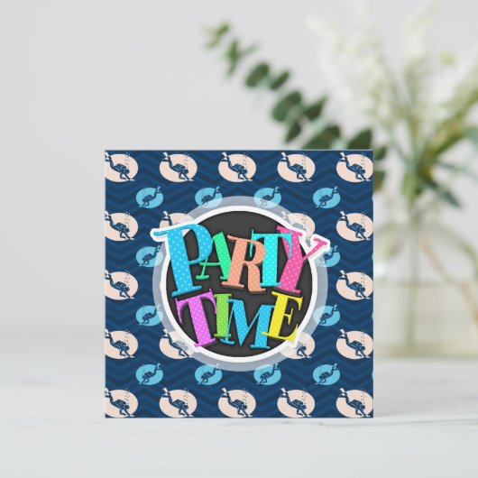 Invitation Minuit, Ciel Bleu, Tan, Plongeur ; Plongée (Debout devant)