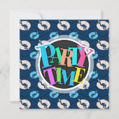 Invitation Minuit, Ciel Bleu, Tan, Plongeur ; Plongée (Devant)