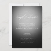 Invitation Minuit foncée violet romance florale Couples Douch (Dos)