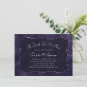 Invitation Minuit Indigo Romance | Satiny Grunge Mariage (Debout devant)