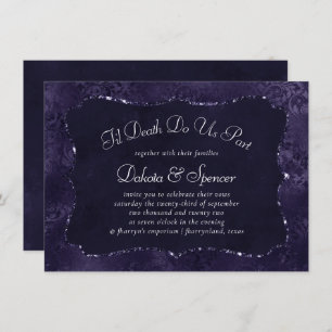 Invitation Minuit Indigo Romance Satiny Grunge Mariage