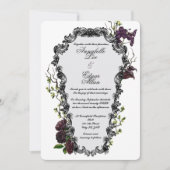 Invitation Minuit Jardin Aquarelle Baroque Mariage de café (Devant)