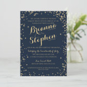 Invitation Minuit Starry Night Twinkle Sky Mariage (Debout devant)