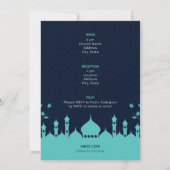 Invitation Minuit Turquoise Bleue Arabe Nights Quinceañera (Dos)