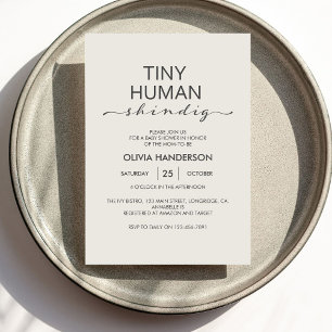 Invitation Minuscule Baby shower de shindig humain ivoire min