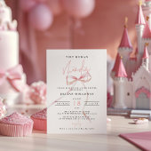 Invitation Minuscule Baby shower humain Shindig rose