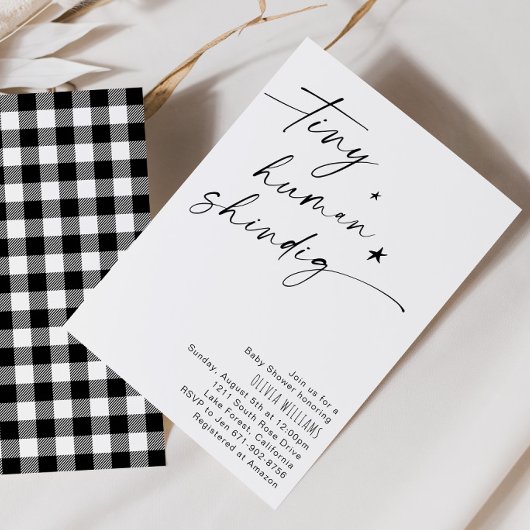 Invitation Minuscule Baby shower minimaliste de Shindig Humai